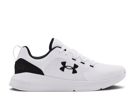 【 UNDER ARMOUR ESSENTIAL 'WHITE BLACK' / WHITE BLACK 】 白色 ホワイト 黒色 ブラック アンダーアーマー スニーカー メンズ