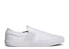 【 ADIDAS VULC RAID3R SLIP-ON 'WHITE BLACK' / CLOUD WHITE CLOUD WHITE CORE 】 アディダス スリッポン 白色 ホワイト コア スニーカー メンズ