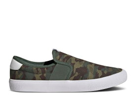 【 ADIDAS VULC RAID3R SLIP-ON 'CAMO' / GREEN OXIDE GREEN OXIDE CLOUD 】 アディダス スリッポン 緑 グリーン スニーカー メンズ