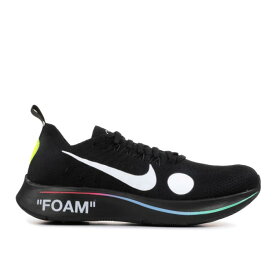 【 NIKE OFF-WHITE X ZOOM FLY MERCURIAL FLYKNIT 'BLACK' / BLACK WHITE VOLT 】 オフホワイト ズーム フライニット 黒色 ブラック 白色 ホワイト ズームフライ スニーカー メンズ ナイキ