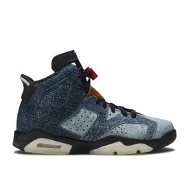 【 AIR JORDAN JORDAN 6 RETRO GS 'WASHED DENIM' / WASHED DENIM SAIL VARSITY RED 】 ナイキ デニム 赤 レッド エアジョーダン ジュニア キッズ ベビー マタニティ スニーカー