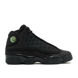 【 AIR JORDAN AIR JORDAN 13 RETRO BG 'BLACK CAT' / BLACK ANTHRACITE BLACK 】 ナイキ サーティーン 黒色 ブラック エアジョーダン ジュニア キッズ ベビー マタニティ スニーカー