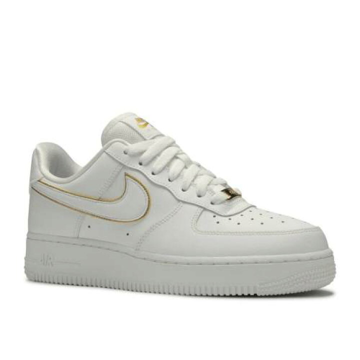 楽天市場 ナイキ Nike エア 白色 ホワイト ゴールド エアフォース Metallic Gold スニーカー レディース Air Nike Wmns 1 07 Ess White Metallic Gold スニケス