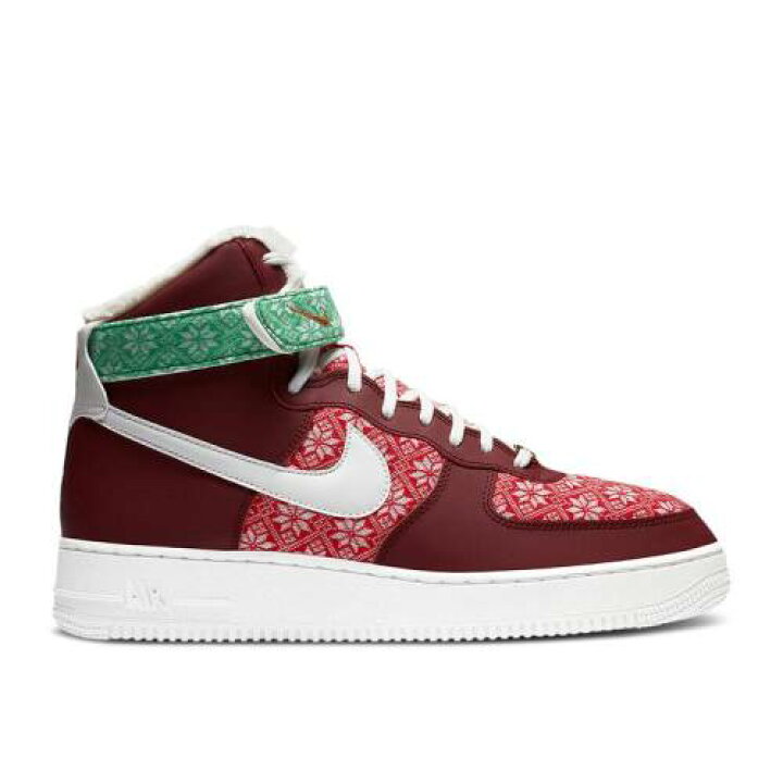 楽天市場 ナイキ Nike ハイ チーム 赤 レッド 白色 ホワイト エアフォース Christmas Sweater スニーカー メンズ Team Red Nike 1 High White University スニケス