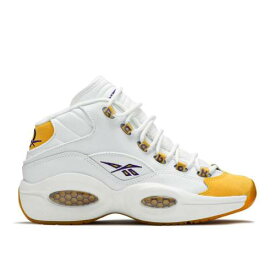 【 REEBOK QUESTION MID BIG KID 'YELLOW TOE' / WHITE YELLOW ULTRAVIOLET 】 リーボック クエスチョン ミッド 白色 ホワイト 黄色 イエロー クエスチョンミッド ジュニア キッズ ベビー マタニティ スニーカー