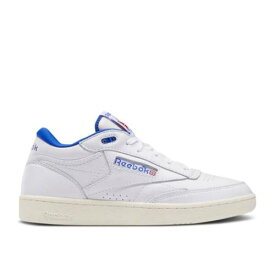 【 REEBOK CLUB C MID 2 VINTAGE 'WHITE BRIGHT COBALT' / CLOUD WHITE BRIGHT COBALT 】 リーボック クラブ ミッド ビンテージ ヴィンテージ 白色 ホワイト スニーカー メンズ