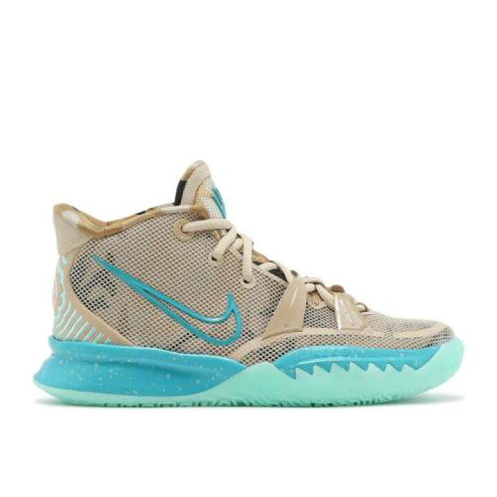 楽天市場 ナイキ Nike カイリー 茶色 ブラウン アクアマリン Ripple ジュニア キッズ Kyrie Nike 7 Gs Grain Tropical Twist Fauna Brown Aquamarine スニケス