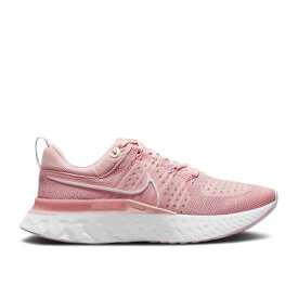 【 NIKE WMNS REACT INFINITY RUN FLYKNIT 2 'PINK GLAZE' / PINK GLAZE PINK FOAM WHITE 】 リアクト ラン フライニット ピンク 白色 ホワイト スニーカー レディース ナイキ