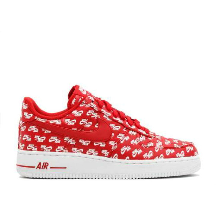 楽天市場 ナイキ Nike ロゴ 赤 レッド 白色 ホワイト エアフォース All Red スニーカー メンズ Red Nike 1 Low 07 Qs Over Logo White スニケス