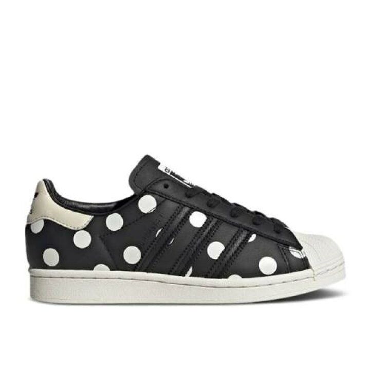 楽天市場 アディダス Adidas アディダス スーパースター コア 黒色 ブラック 白色 ホワイト Polka Print スニーカー レディース Superstar Adidas Wmns Dot Core Black Off White スニケス