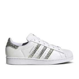 【 ADIDAS WMNS SUPERSTAR 'GLITTER' / CLOUD WHITE SILVER METALLIC 】 アディダス スーパースター 白色 ホワイト 銀色 シルバー スニーカー レディース