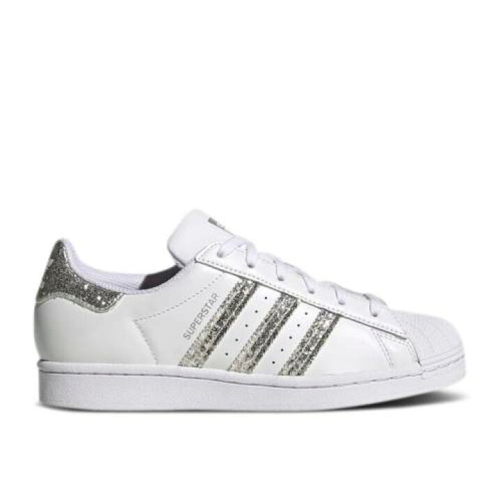 楽天市場 アディダス Adidas アディダス スーパースター 白色 ホワイト 銀色 シルバー Glitter スニーカー レディース Superstar Silver Adidas Wmns Cloud White Metallic スニケス