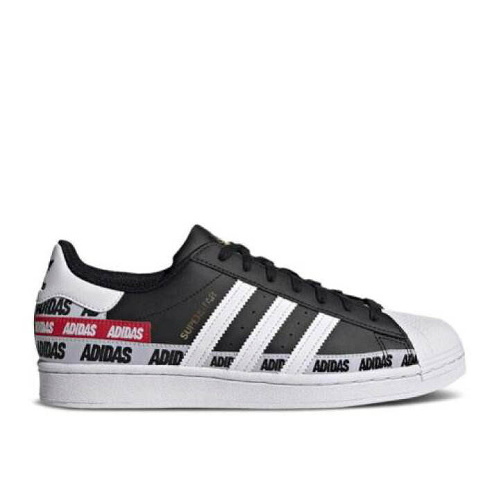 楽天市場 アディダス Adidas アディダス スーパースター ヒール ストライプ コア 黒色 ブラック 白色 ホワイト ゴールド Wordmark Black スニーカー メンズ Superstar Stripe Adidas Heel Core Black Cloud White Gol スニケス