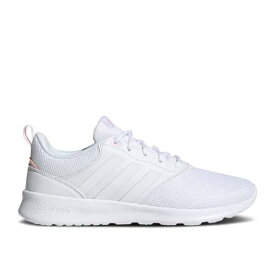 【 ADIDAS WMNS QT RACER 2.0 'WHITE CLEAR PINK' / CLOUD WHITE CLOUD WHITE CLEAR 】 アディダス 白色 ホワイト スニーカー レディース