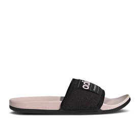 【 ADIDAS ADILETTE SLIDE 'BLACK CLEAR PINK' / CORE BLACK CLEAR PINK CORE 】 アディダス アディレッタ サンダル コア 黒色 ブラック ピンク スニーカー メンズ