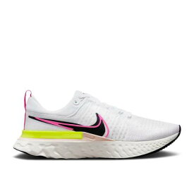 【 NIKE REACT INFINITY RUN FLYKNIT 2 'RAWDACIOUS' / WHITE SAIL PINK BLAST BLACK 】 リアクト ラン フライニット 白色 ホワイト ピンク ブラスト 黒色 ブラック スニーカー メンズ ナイキ