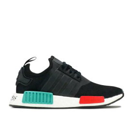 【 ADIDAS NMD_R1 J 'FUTURISTIC - BLACK' / CORE BLACK GLORY GREEN LUSH RED 】 アディダス コア 黒色 ブラック 緑 グリーン 赤 レッド ジュニア キッズ ベビー マタニティ スニーカー