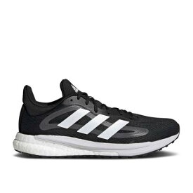 【 ADIDAS SOLARGLIDE 4 'BLACK WHITE' / CORE BLACK CLOUD WHITE GREY 】 アディダス コア 黒色 ブラック 白色 ホワイト 灰色 グレー スニーカー メンズ