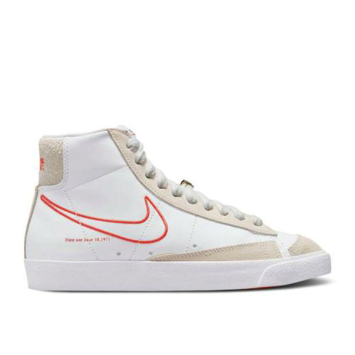 ナイキ NIKE ブレイザー ミッド 白色 ホワイト 橙 オレンジ '77 'FIRST USE' スニーカー レディース 【 ORANGE NIKE WMNS BLAZER MID SE WHITE SUMMIT SAIL 】 | スニケス