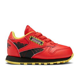 【 REEBOK JURASSIC PARK X CLASSIC LEATHER TODDLER 'IAN MALCOLM' / RADIANT RED COAL BLAZE YELLOW 】 リーボック パーク クラシック レザー ベビー 赤ちゃん用 赤 レッド 黄色 イエロー