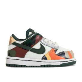 【 NIKE DUNK LOW SE TD 'SAIL MULTI-CAMO' / SAIL VINTAGE GREEN TOTAL ORANGE 】 ダンク ビンテージ ヴィンテージ 緑 グリーン 橙 オレンジ ダンクロー MULTICAMO' ベビー ナイキ