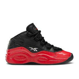 【 REEBOK QUESTION MID PS 'STREET SLEIGH' / BLACK VECTOR RED VECTOR RED 】 リーボック クエスチョン ミッド 黒色 ブラック 赤 レッド クエスチョンミッド ジュニア キッズ ベビー マタニティ スニーカー