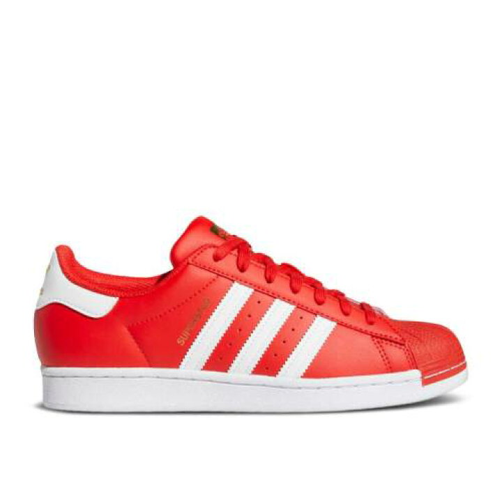 楽天市場 アディダス Adidas アディダス スーパースター 赤 レッド 白色 ホワイト ゴールド Red White スニーカー メンズ Superstar Red Adidas Cloud White Gold Metallic スニケス