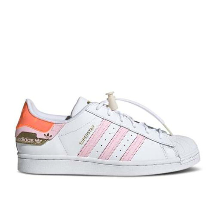 楽天市場 アディダス Adidas アディダス スーパースター 白色 ホワイト ピンク 赤 レッド White Pink スニーカー レディース Superstar Pink Red Adidas Wmns Clear Cloud White Solar スニケス
