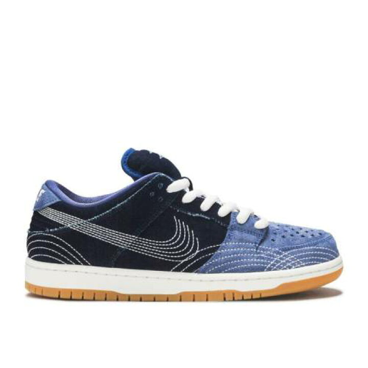 楽天市場 ナイキ Nike ダンク プロ エスビー 紺色 ネイビー 茶色 ブラウン ダンクロー Sashiko Pack スニーカー メンズ Nike Pro Prm Sb Mystic Navy Gum Light Brown スニケス