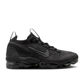 【 NIKE AIR VAPORMAX 2021 FLYKNIT GS 'TRIPLE BLACK' / BLACK BLACK ANTHRACITE BLACK 】 フライニット 黒色 ブラック エアヴェイパーマックス スニーカー ジュニア キッズ メンズ ナイキ