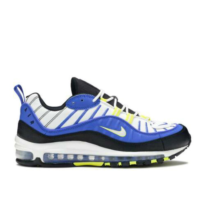 楽天市場 ナイキ Nike マックス 青色 ブルー 黒色 ブラック ダイナミック 黄色 イエロー 白色 ホワイト エアマックス スニーカー メンズ Yellow Nike 98 Racer Blue Black Dynamic White スニケス