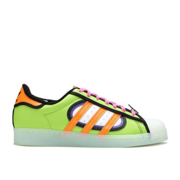 楽天市場 アディダス Adidas アディダス スーパースター 緑 グリーン 橙 オレンジ スカイ Squishee スニーカー メンズ Superstar Green Orange Adidas The Simpsons X Semi Solar Bright Sky Tint スニケス