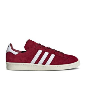 【 ADIDAS CAMPUS 80S 'COLLEGIATE BURGUNDY' / COLLEGIATE BURGUNDY CLOUD WHITE 】 アディダス キャンパス ワイン色 バーガンディー 白色 ホワイト スニーカー メンズ