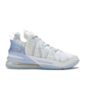 【 NIKE LEBRON 18 'PLAY FOR THE FUTURE' / BLUE TINT CLEAR WHITE 】 レブロン 青色 ブルー 白色 ホワイト スニーカー メンズ ナイキ