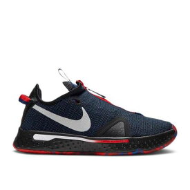 【 NIKE PG 4 'CLIPPERS' / BLACK RUSH BLUE UNIVERSITY RED 】 黒色 ブラック ラッシュ 青色 ブルー 赤 レッド スニーカー メンズ ナイキ