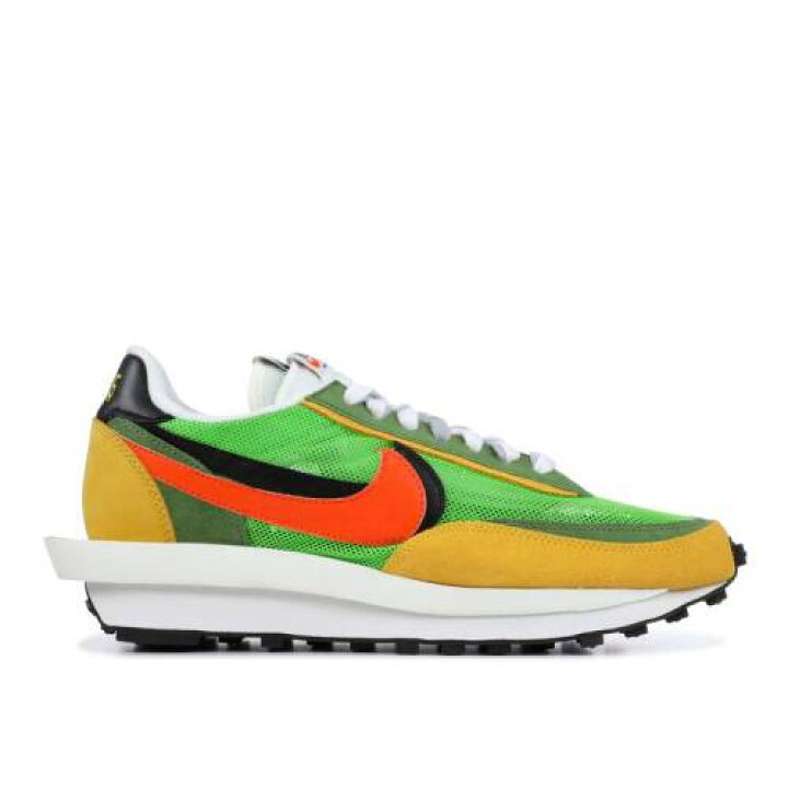 楽天市場 ナイキ Nike 緑 グリーン 橙 オレンジ Green Gusto スニーカー メンズ Green Orange Nike Sacai X Ldwaffle Gusto Blackvarsity Maizesafety スニケス