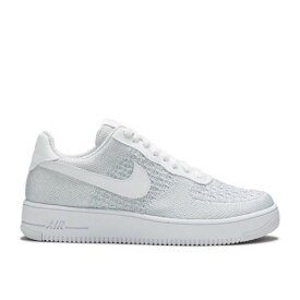 【 NIKE AIR FORCE 1 FLYKNIT LOW 2.0 'PURE PLATINUM' / WHITE PURE PLATINUM 】 フライニット 白色 ホワイト ピュア プラチナム エアフォース スニーカー メンズ ナイキ