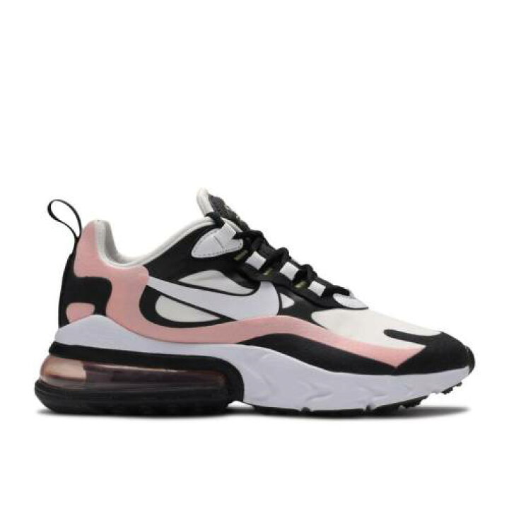 楽天市場 ナイキ Nike マックス リアクト 黒色 ブラック 白色 ホワイト ゴールド エアマックス Coral Black スニーカー レディース Nike Wmns 270 React Black White Bleached Coral Metallic Gold スニケス