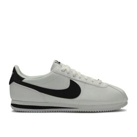 【 NIKE CORTEZ BASIC LEATHER 'WHITE BLACK' / WHITE BLACK METALLIC SILVER 】 コルテッツ レザー 白色 ホワイト 黒色 ブラック 銀色 シルバー スニーカー メンズ ナイキ