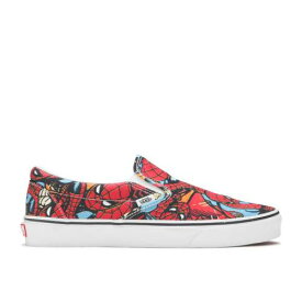 【 VANS MARVEL X SLIP-ON 'SPIDERMAN' / SPIDERMAN BLACK 】 バンズ スリッポン 黒色 ブラック スニーカー メンズ ヴァンズ