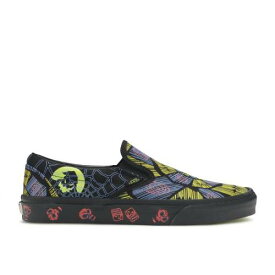 【 VANS THE NIGHTMARE BEFORE CHRISTMAS X CLASSIC SLIP-ON 'OOGIE BOOGIE' / BLACK MULTI 】 バンズ ナイトメア クリスマス クラシック スリッポン 黒色 ブラック スニーカー メンズ ヴァンズ