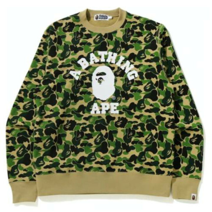 A BATHING APE ミックス カモ クレイジー ワイド スウェット S 