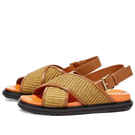 マルニ & レディース 【 MARNI FUSSBETT RAFIA SANDAL / RAW SIENA & DUST APRICOT 】 サンダル