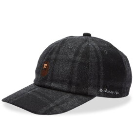 アベイシングエイプ キャップ キャップ 帽子 黒色 ブラック メンズ 【 A BATHING APE A BATHING APE MR FLANNEL CHECK CAP / BLACK 】 バッグ メンズキャップ 帽子