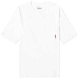 アクネストゥディオズ ピンク Tシャツ 白色 ホワイト レディース 【 ACNE STUDIOS ACNE STUDIOS EDIE PINK LABEL TEE / OPTIC WHITE 】 レディースファッション トップス カットソー