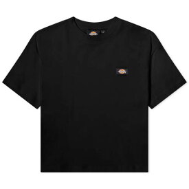 ディッキーズ Tシャツ 黒色 ブラック レディース 【 DICKIES OAKPORT CROPPED BOXY T-SHIRT / BLACK 】 レディースファッション トップス カットソー