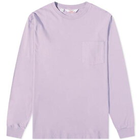 バッテンウェア スリーブ Tシャツ 長袖 メンズ 【 BATTENWEAR LONG SLEEVE POCKET T-SHIRT / LAVENDER 】 メンズファッション トップス カットソー