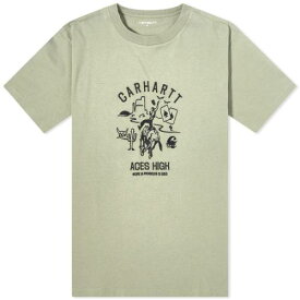 カーハート ダブリューアイピー Tシャツ 緑 グリーン レディース 【 CARHARTT WIP CARHARTT WIP SOUVENIR VALLEY T-SHIRT / GREEN 】 レディースファッション トップス カットソー