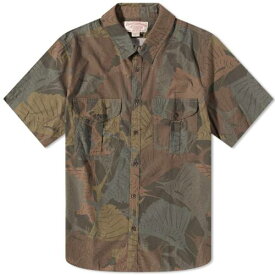 フィルソン スリーブ オリーブ 半袖 メンズ 【 FILSON SHORT SLEEVE FEATHER CLOTH SHIRT / SAILFISH DARK OLIVE PRINT 】 メンズファッション トップス