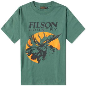 フィルソン Tシャツ 緑 グリーン メンズ 【 FILSON PIONEER MOOSE T-SHIRT / GREEN 】 メンズファッション トップス カットソー